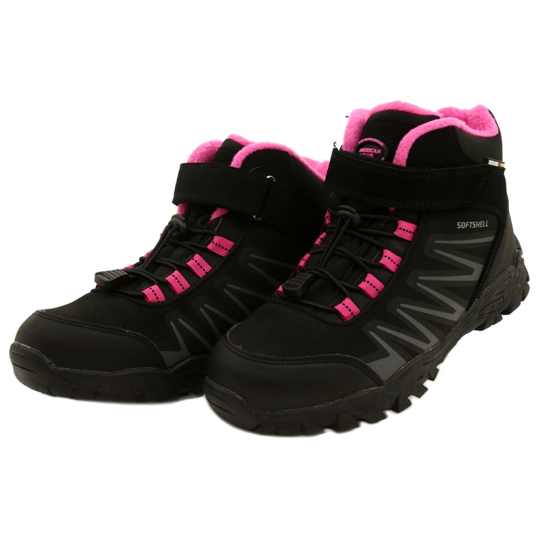 Stivali American Club Softshell con membrana WT112 Nero/Rosa 2