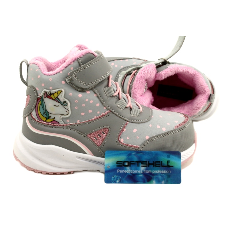 American Club Scarpe sportive per ragazze con una membrana RL92/22 Grey-Pink rosa 1