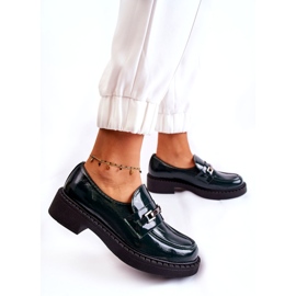 Lemar Scarpe in pelle da donna vernariche con una decorazione d'argento verde 4