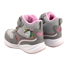 American Club Scarpe sportive per ragazze con una membrana RL92/22 Grey-Pink rosa 4