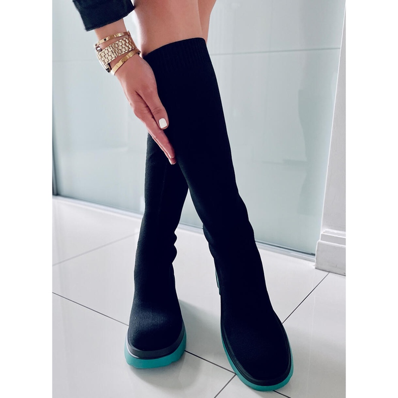 PA1 Stivaletti a calzino Tomaia Duff Blue nero multicolore verde 2