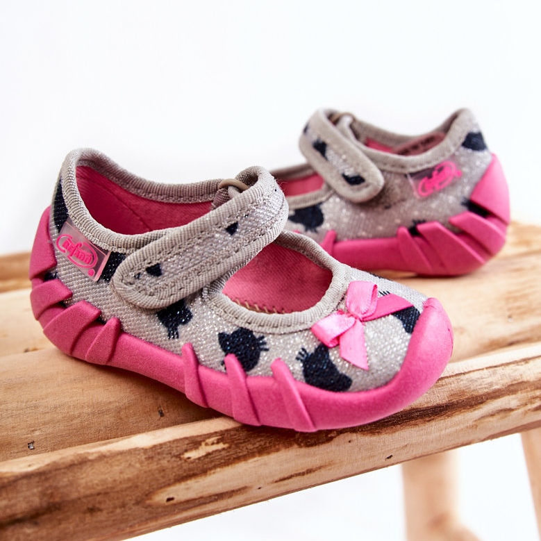 BEFADO S.A. Ciabatte Befado Ballerina Gatti 109N247 Grigio-Rosa 2