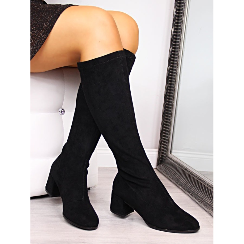 Stivaletti da donna in camoscio nero Filippo 1