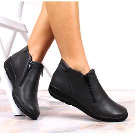 Comodi stivali in pelle da donna, Helios grigio caldo 1