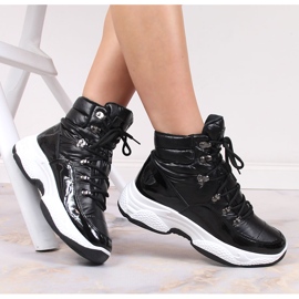 Scarpe sportive da donna Vinceza nere ad alto isolamento nero 1