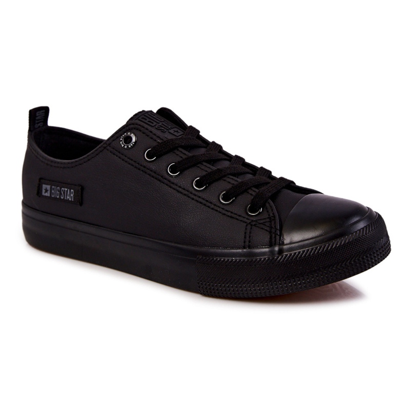 Sneakers Basse da Uomo in Pelle Big Star KK174009 Nere nero 1