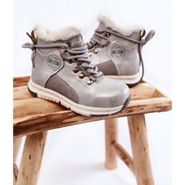 Stivali isolati per bambini con cerniera Big Star KK374178 Silver argento 2