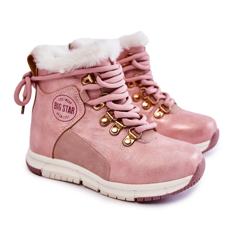 Stivali isolati per bambini con cerniera Big Star KK374177 Rosa 1