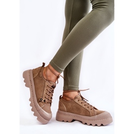 Scarpe sportive in pelle scamosciata Big Star KK274511 Beige 2
