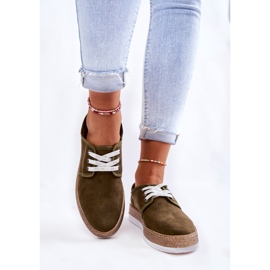 Sneakers basse da donna Memory Foam System Big Star KK276007 Khaki verde 2