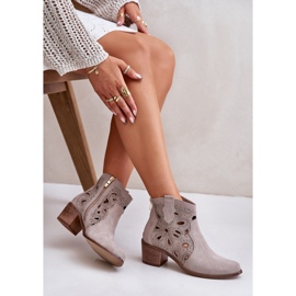 Lewski Shoes Stivaletti in pelle scamosciata traforati Scarpe Lewski 3170/2 Cappuccino beige 2