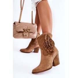Lewski Shoes Stivaletti in pelle scamosciata da donna Scarpe Lewski 2808 / L Beige 2