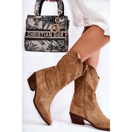 Lewski Shoes Stivali in camoscio Stivali da cowboy Scarpe Lewski 3198 Beige 2