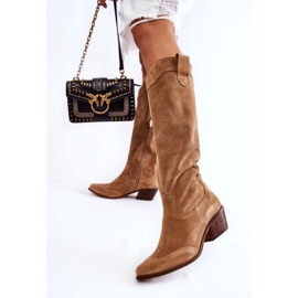 Lewski Shoes Stivali da donna con tacco alto Scarpe Lewski 3235 Beige 2