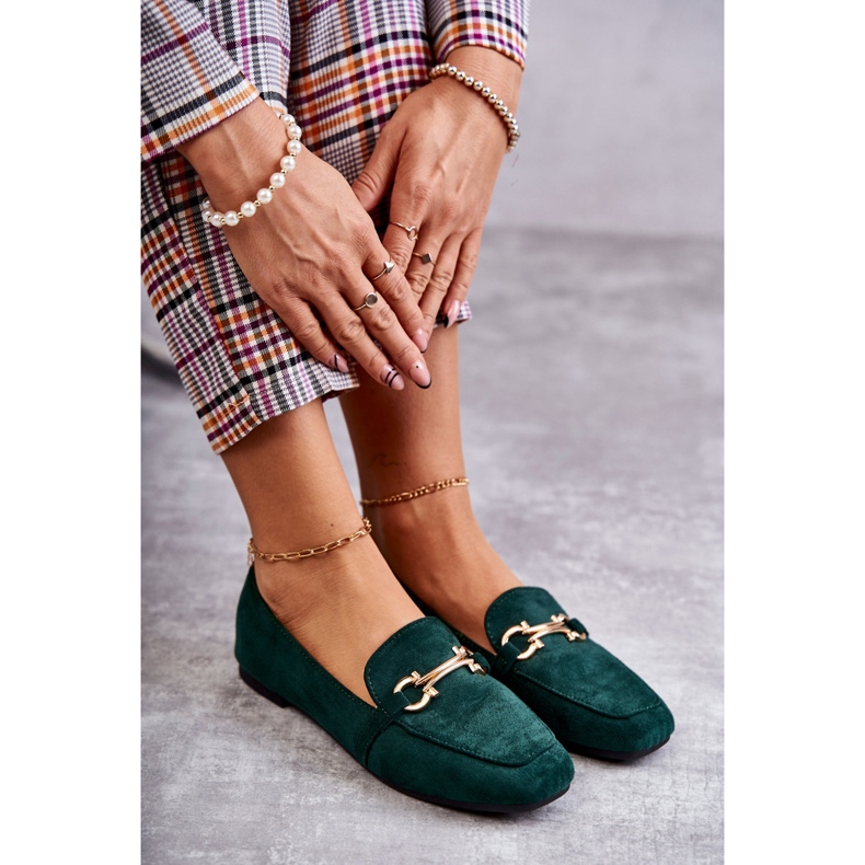 FB2 Mocassini classici in pelle scamosciata verde Roddie 4