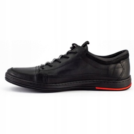 Polbut Scarpe casual da uomo in pelle nera K22 nero 4