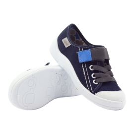 Ciabatte sneakers ragazzi, rape, Befado 251x047 bianca multicolore blu grigio 4