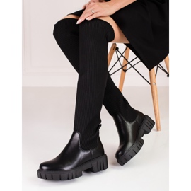 Moschettieri da donna con tomaia flessibile Shelovet nera nero 1