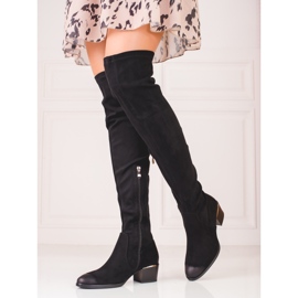 Stivaletti da donna in camoscio Vinceza nero 2