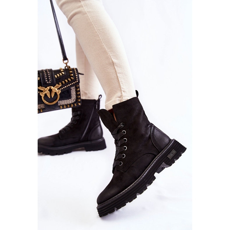 Stivali in pelle scamosciata da donna Big Star KK274503 Nero 1