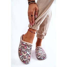 Pantofole Fatte In Casa In Gatti Inblu GF-12-011 Beige marrone multicolore 1