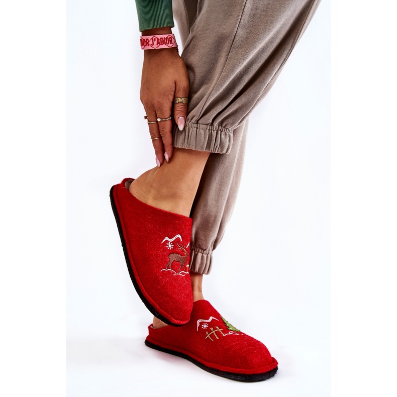 Ciabatte domestiche Big Star KK276017 Rosso-Beige 1