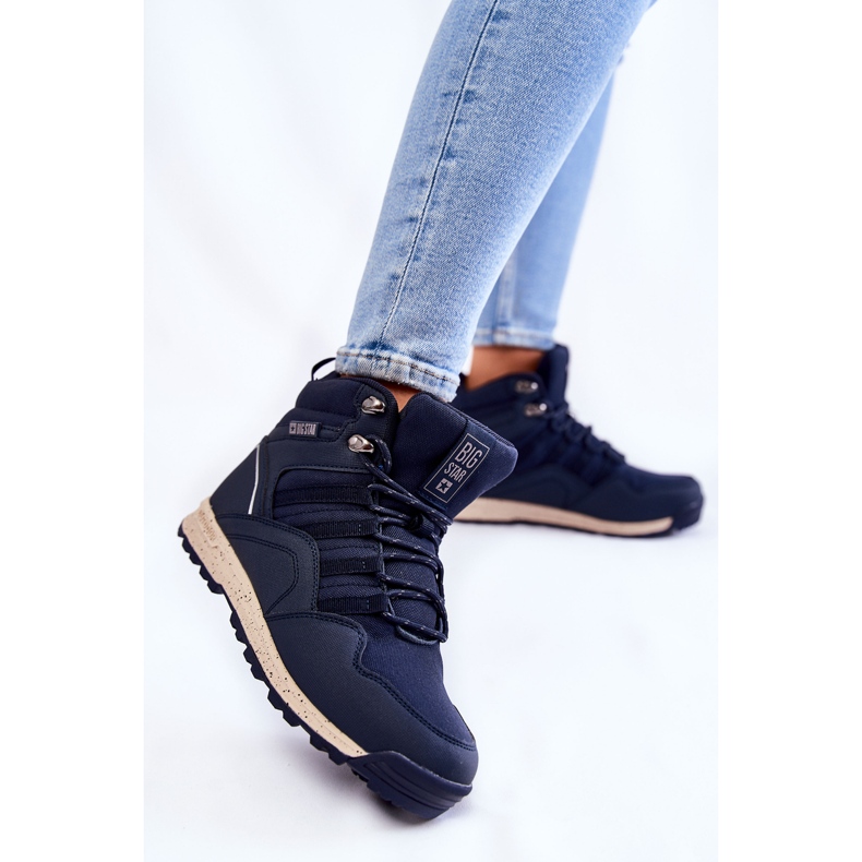 Scarpe da Trekking Alte da Donna Big Star KK274611 Blu Navy 1