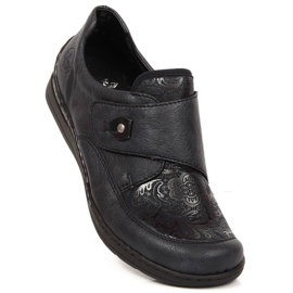 Scarpe da donna con velcro blu navy Rieker 48951-14 1