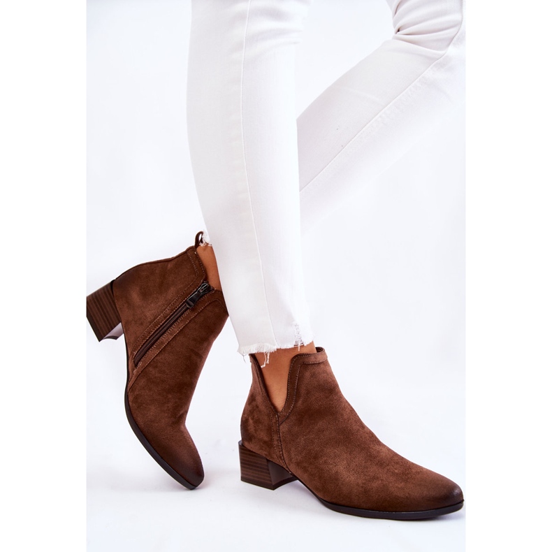Vinceza Stivali Classici Da Donna Con Cerniera Marrone Ellene 2