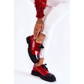 Scarpe Stringate Laccate Laura Messi 2441 Rosse rosso 2