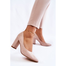 PS1 Décolleté In Pelle Scamosciata Classiche Su Un Tacco Kendra Beige marrone 1