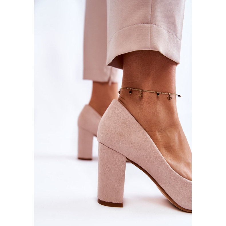 PS1 Décolleté In Pelle Scamosciata Classiche Su Un Tacco Kendra Beige marrone 2