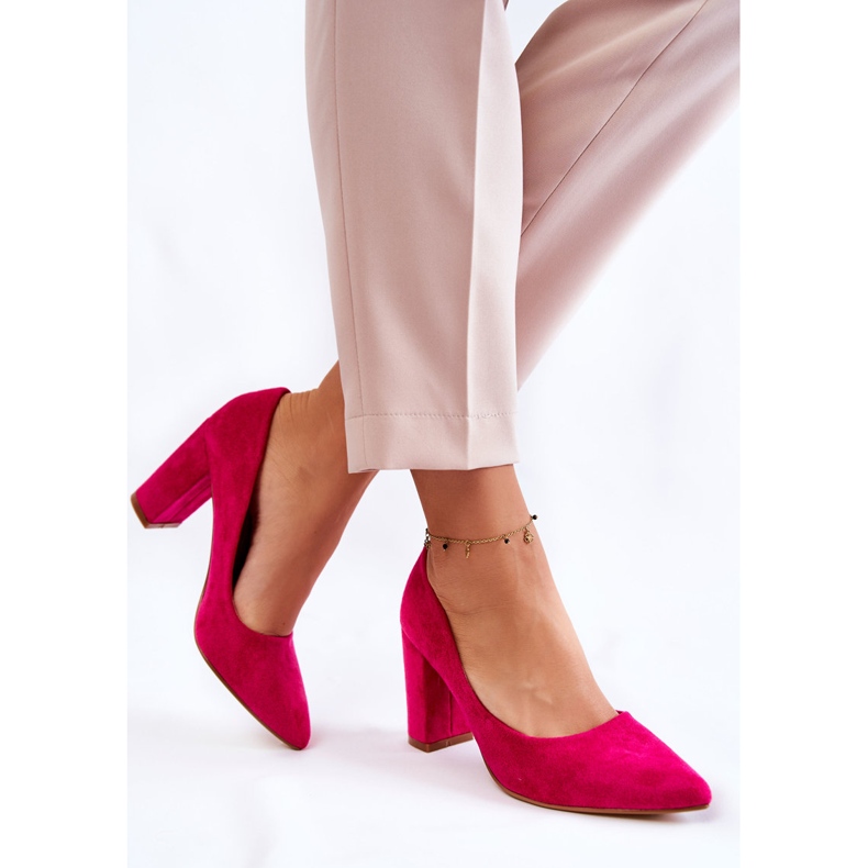PS1 Décolleté Classiche In Pelle Scamosciata Su Un Bar Fucsia Kendra rosa 1