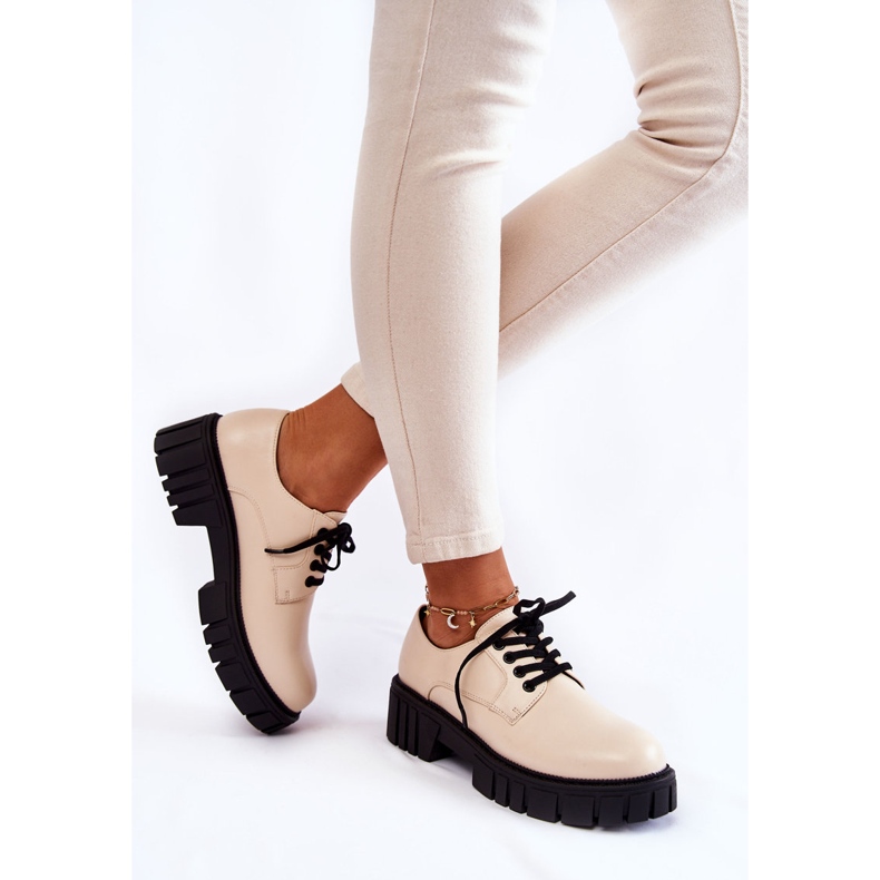 Scarpe in pelle alla moda La.Fi 210013BE-PU beige 2