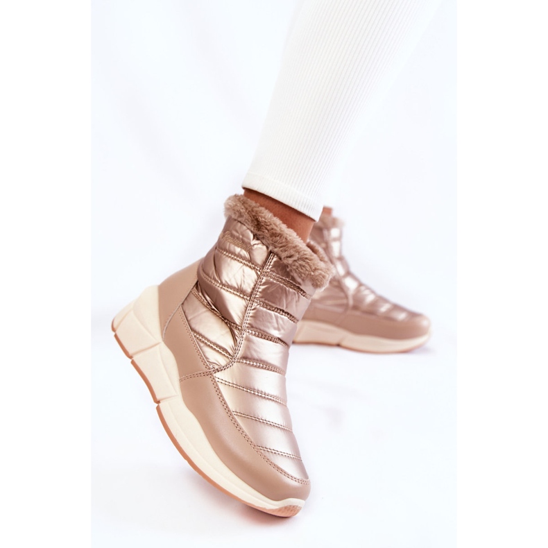 PE1 Doposci da Donna Con Cerniera Oro-Beige Senia marrone 2