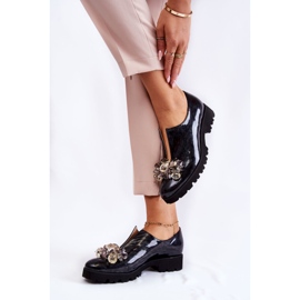 PA2 Eleganti scarpe laccate con decoro Cindy Nero e Grigio 2