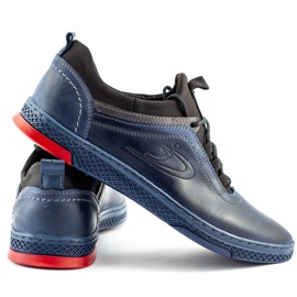 Polbut Scarpe da uomo in pelle K24 blu navy 1