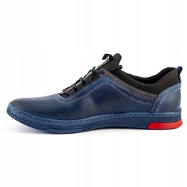 Polbut Scarpe da uomo in pelle K24 blu navy 2