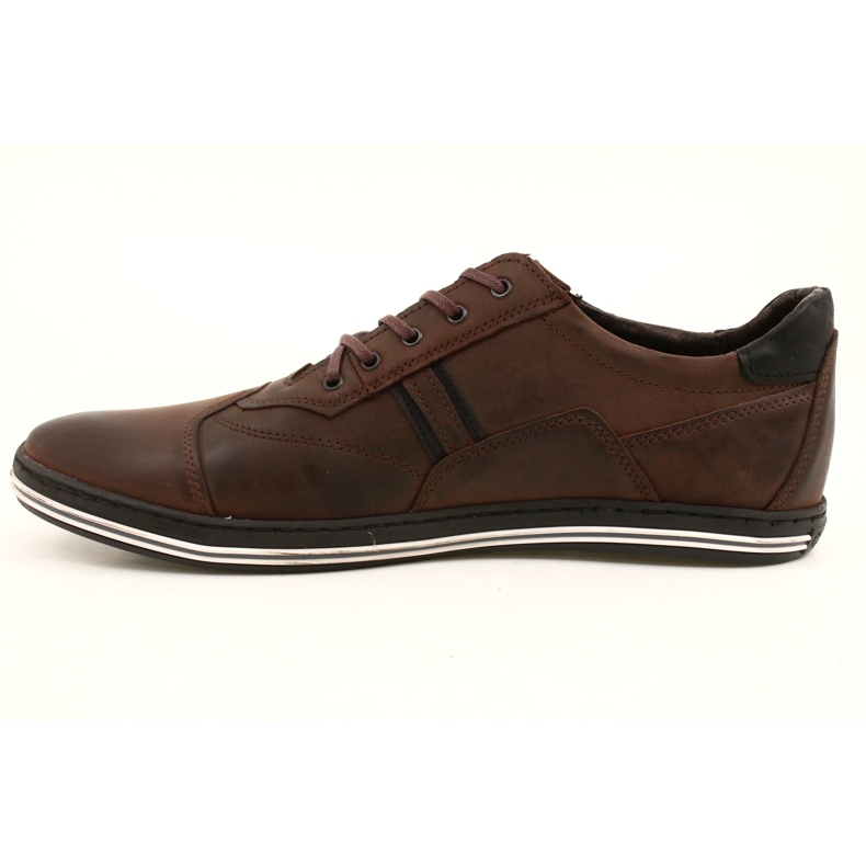 Polbut Scarpe casual da uomo 1801 testa di moro marrone 4