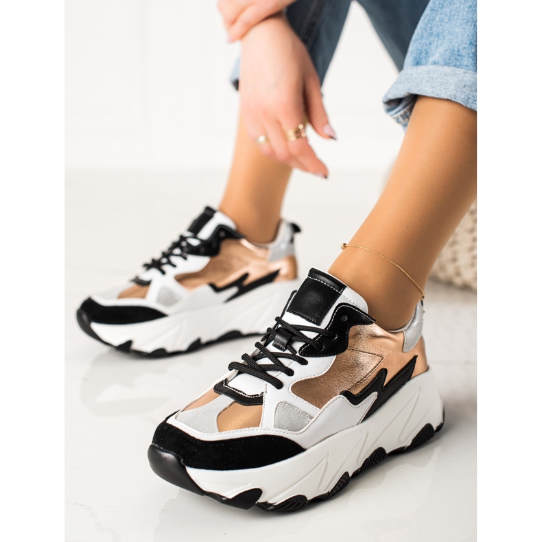 W. Potocki Sneakers alla moda Potocki multicolore d'oro 1