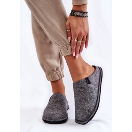 Pantofole da donna classiche in feltro Big Star KK276014 grigie grigio 1