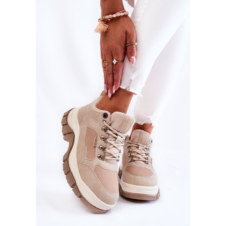 Scarpe da Trekking da Donna Trappers Memory Foam Big Star Beige KK274363 1