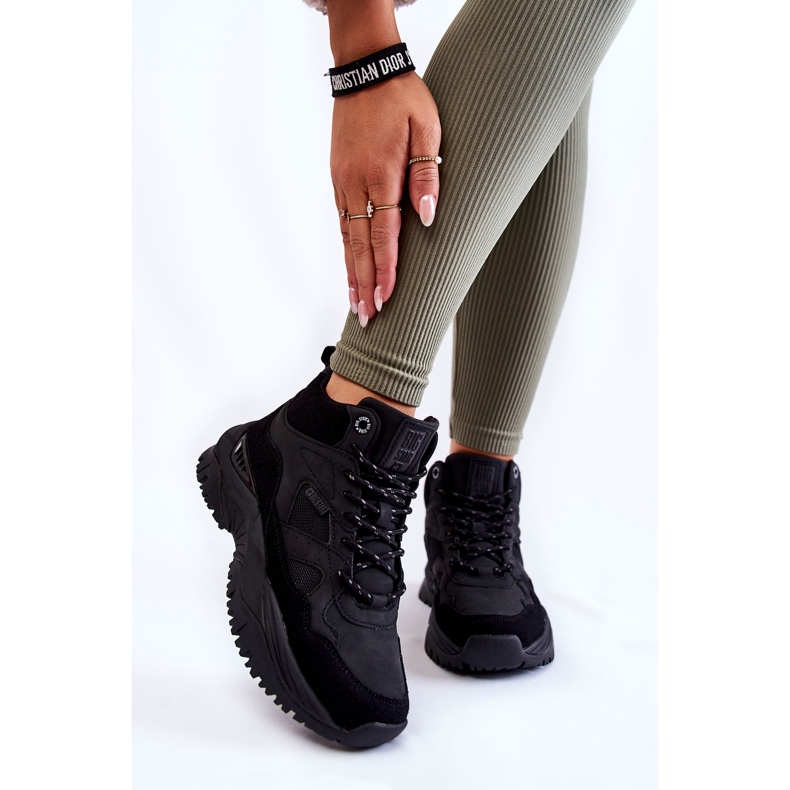 Scarpe sportive alte da donna Memory Foam System Big Star KK274356 nere nero 2