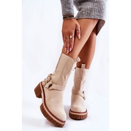 Stivali da lavoro in pelle scamosciata da donna beige Brinnon 1