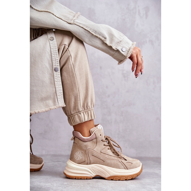 Scarpe da trekking sulla piattaforma Lee Cooper LCJ-22-44-1352L Beige 4