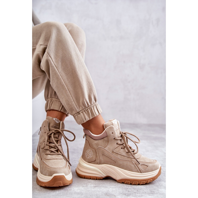 Scarpe da trekking sulla piattaforma Lee Cooper LCJ-22-44-1352L Beige 3