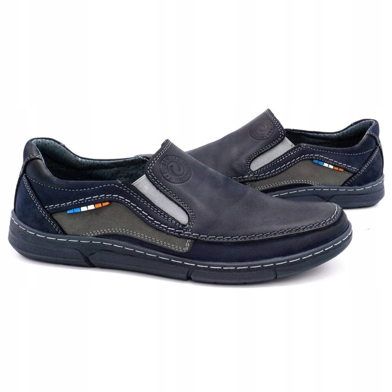 Olivier Scarpe mocassino da uomo 283GT, colore blu navy 3