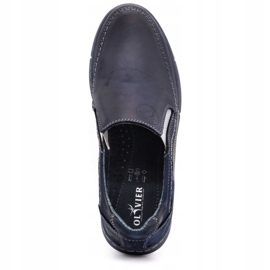 Olivier Scarpe mocassino da uomo 283GT, colore blu navy 4