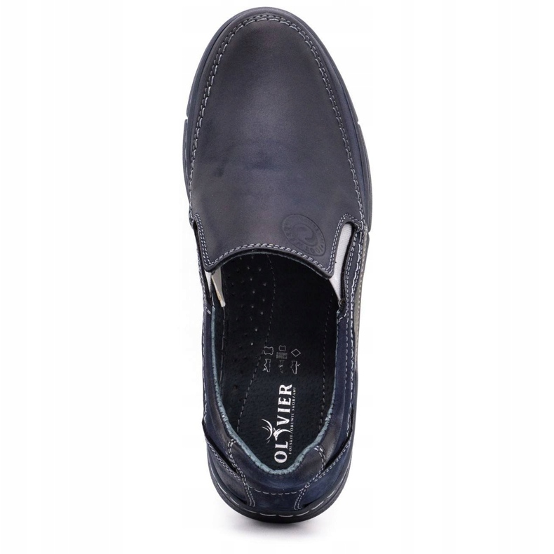 Olivier Scarpe mocassino da uomo 283GT, colore blu navy 4