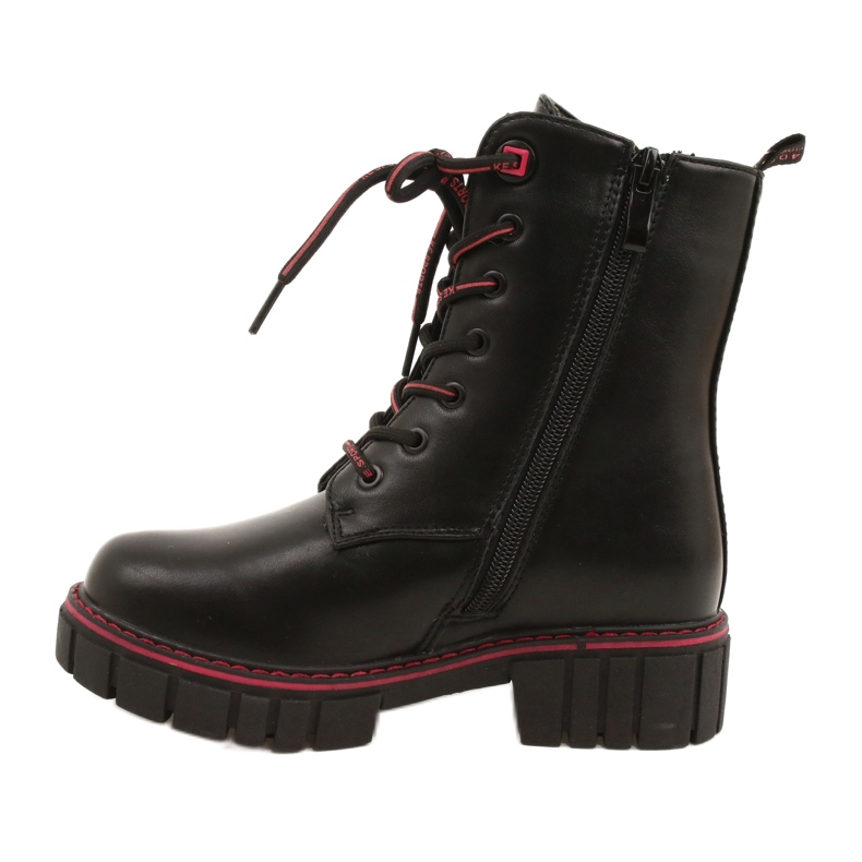 Stivali da donna per Miss Evento 22do23-5244 Zip nero e rosso 1